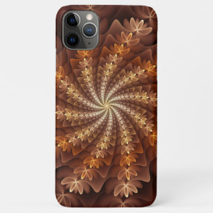 Funda Para iPhone 11 Pro Max Colores Cálidos, Patrón de Arte Fractal Moderno Al
