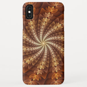 Funda Para iPhone XS Max Colores Cálidos, Patrón de Arte Fractal Moderno Al