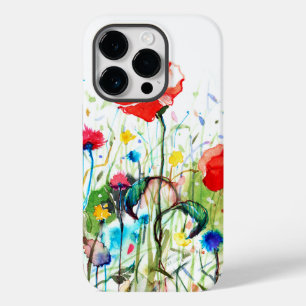 Funda Para iPhone 14 Pro De Case-Mate Colores de agua modernos, flores de primavera y de