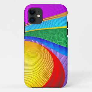 Funda Para iPhone 11 Colores de Arcoíris Abstracción de Fantasía