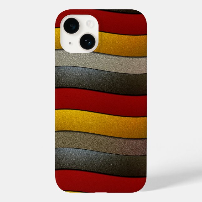 Funda De Case-Mate Para iPhone Colores de bandera de Alemania cromados por Shirle (Reverso )