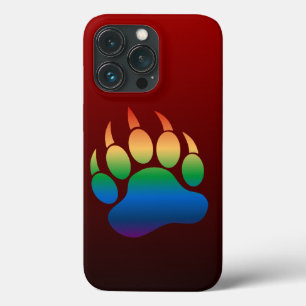 Funda Para iPhone 13 Pro Colores De Gradiente De Orgullo De Oso Con Una Pas