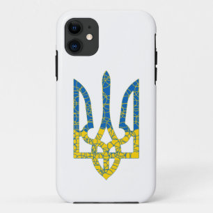 Funda Para iPhone 11 Colores de la bandera de Ucrania con textura de tr