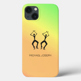 Funda Para iPhone 13 Colores de sol del Día del Padre bailarinas de sil