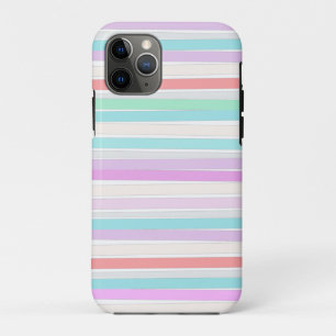 Funda Para iPhone 11 Pro Colores de verano de primavera en rayas