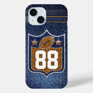 Funda Para iPhone 15 Colores del equipo de fútbol de la Escuela Purpuri