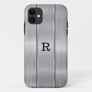 Funda Para iPhone 11 Colores grises plateados consistentes en metales b