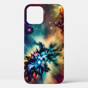 Funda Para iPhone 12 Pro Colores índigo cósmicos paisaje hipnotizador místi