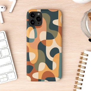 Funda Para iPhone 11 Pro Max Colores Oscuros Retro Patrones de Formas Amorfos A