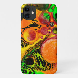 Funda Para iPhone 11 Colores otoñales Resumen Pintura de Pour