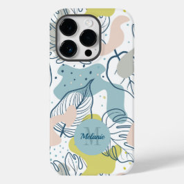 Funda Para iPhone 14 Pro De Case-Mate Colores pasteles Hojas de palma y formas orgánicas