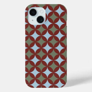 Funda Para iPhone 15 Colores retro Círculos modernos de mediados del si