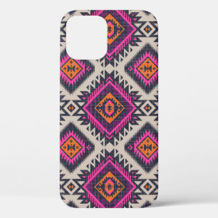 Funda Para iPhone 12 Colores retro, diseño tribal navajo.