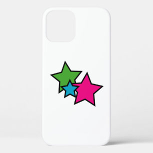 Funda Para iPhone 12 Colores Retro Neon Estrellas Geométricas
