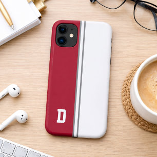Funda Para iPhone 11 Colores universitarios rojos y blancos Signature