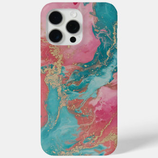 Funda Para iPhone 15 Pro Max Colores vibrantes que nadan con acentos dorados