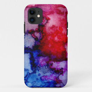 Funda Para iPhone 11 Colores violetas azul rojo de agua Waschung