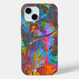 Funda Para iPhone 15 Colores vivos pintura artística