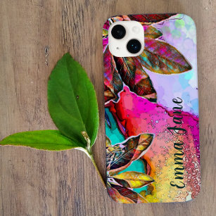 Funda Para iPhone 14 Plus De Case-Mate Colorful Abstract Leaves Ink Art