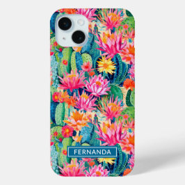 Funda Para iPhone 15 Mini Colorful Blooming Cacti Personalized