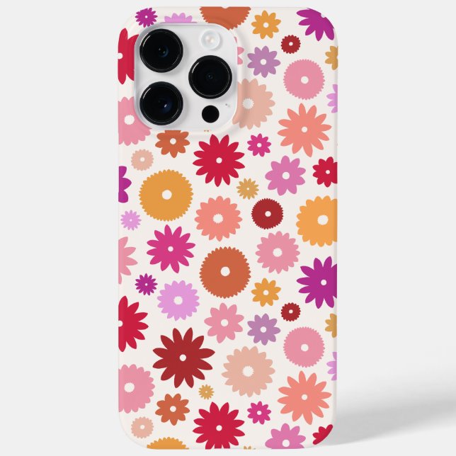 Funda De Case-Mate Para iPhone Colorful Blooms Pattern (Reverso)