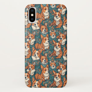 Funda Para iPhone X Colorful Corgi Dog Pattern - Perfect for Dog Love