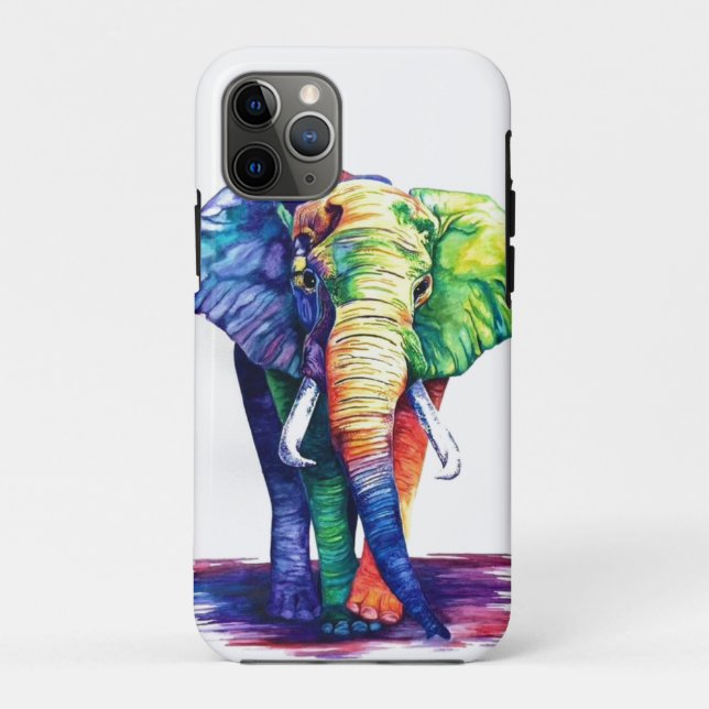 Funda De Case-Mate Para iPhone Colorful elephant (Reverso)
