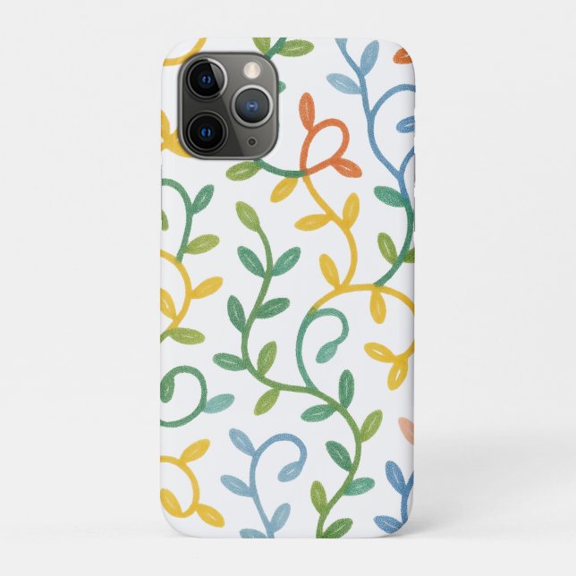 Funda De Case-Mate Para iPhone colorful leaves pattern (Reverso)