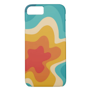 Funda Para iPhone 8/7 Colorful retro style swirl design