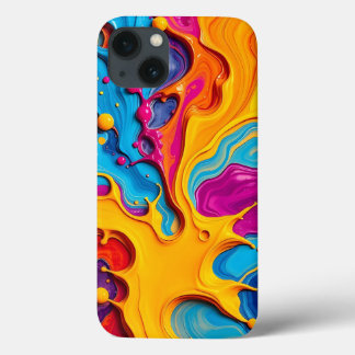 Funda Para iPhone 13 Colorful Swirl Abstract Ink iPhone Case