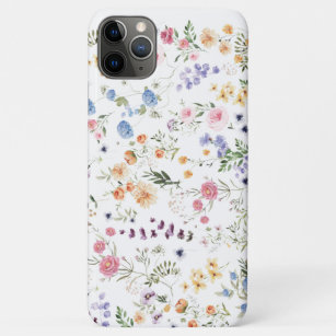 Funda Para iPhone 11 Pro Max Colorida acuarela Flora silvestre