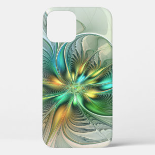 Funda Para iPhone 12 Colorida Fantasía Moderna Abstracto Flor Fractal