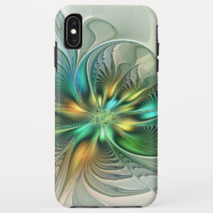 Funda Para iPhone XS Max Colorida Fantasía Moderna Abstracto Flor Fractal