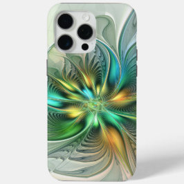 Funda Para iPhone 15 Pro Max Colorida Fantasía Moderna Abstracto Flor Fractal