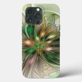 Funda Para iPhone 13 Pro Colorida Fantasía Moderna Resumen Flor Fractal