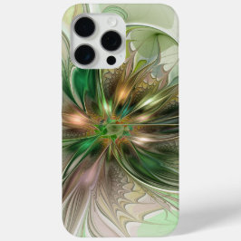 Funda Para iPhone 15 Pro Max Colorida Fantasía Moderna Resumen Flor Fractal