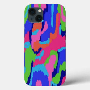 Funda Para iPhone 13 Colorida impresión abstracta en colores retro