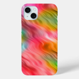Funda Para iPhone 15 Mini Colorida textura ondulada de flor de grúa