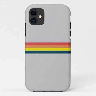 Funda Para iPhone 11 Coloridas bandas retro rayadas de los años 80