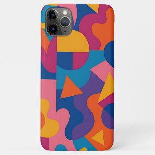 Funda Para iPhone 11 Pro Max Coloridas Formas Funky Amorfo Patrón de arte