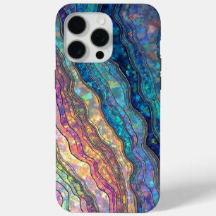 Funda Para iPhone 15 Pro Max Coloridas ondas de Abalone