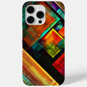 Funda Para iPhone 15 Pro Max Coloridas plazas Patrón de arte abstracto moderno 