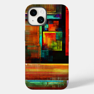 Funda Para iPhone 14 De Case-Mate Coloridas plazas Patrón de arte abstracto moderno 