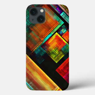 Funda Para iPhone 13 Coloridas plazas Patrón de arte abstracto moderno 
