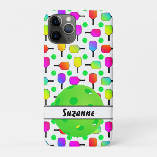 Funda Para iPhone 11 Pro Coloridas remo de bolas de pato verde personalizad