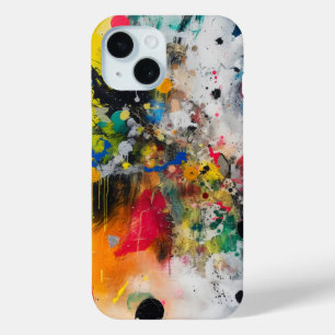 Funda Para iPhone 15 Coloridas salpicaduras Abstract Art
