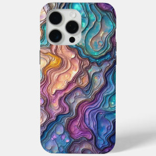 Funda Para iPhone 15 Pro Max Colorido Abalone Swirls