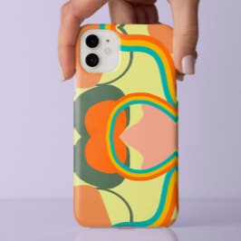Funda Para iPhone 13 Pro Max Colorido abstracto vintage de los 80 sobre estétic