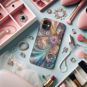 Funda Para iPhone 11 Colorido Arte Nouveau Abstracto Brillante