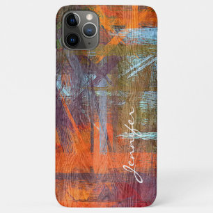 Funda Para iPhone 11 Pro Max Colorido aspecto moderno de los granos de madera #